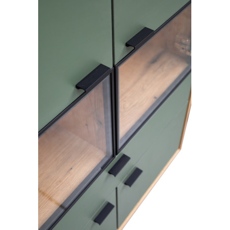 Comoda Bar 4 USi Si 1 Sertar Sonata Smoke Green 105 Cm-01