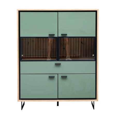 Comoda Bar 4 USi Si 1 Sertar Sonata Smoke Green 105 Cm-01