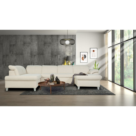 Coltar U Extensibil Sevilia Lux, Stanga, 6 Locuri, Tetiere Reglabile, Boucle Ivory, 347 Cm-01