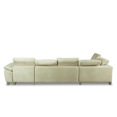 Coltar U Extensibil Sevilia Lux, Stanga, 6 Locuri, Tetiere Reglabile, Crem, 347 Cm-01