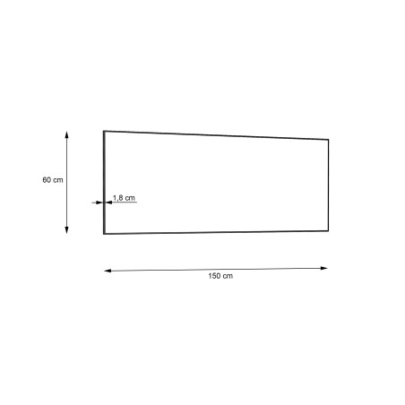 Oglinda Quala Gri Wolfram Uni, 150 Cm-01