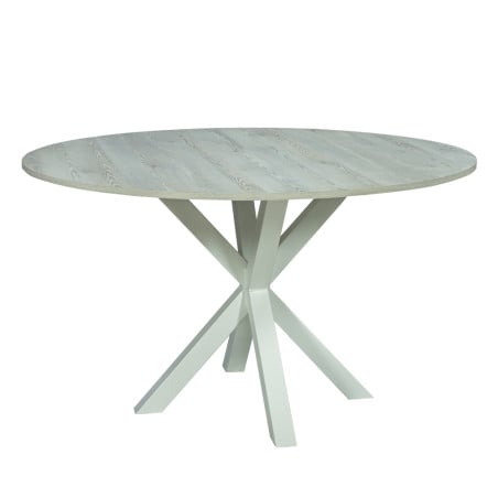 Masa Rotunda Fenix Spider, Gri Loft Si Alb, 130 x 130 x 77.8 Cm-01