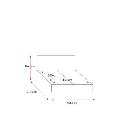 Set Dormitor Saigon Cantori, Pat Cu Dimensiune Saltea 140 X 200, Dulap De 210 Cm, 2 Noptiere-01