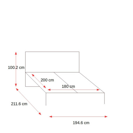 Set Dormitor Saigon Cantori, Pat Cu Dimensiune Saltea 180 X 200, Dulap De 210 Cm, 2 Noptiere-01