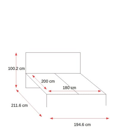 Set Dormitor Saigon Cantori, Pat Cu Dimensiune Saltea 180 X 200, Dulap De 150 Cm, 2 Noptiere-01