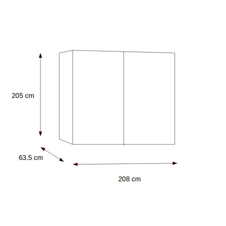 Set Dormitor Saint Tropez Pat Cu Dimensiune Saltea 180 x 200 cm, Dulap De 207.8 Cm, 2 noptiere-01