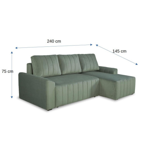 Coltar Extensibil Dreapta Mark, 4 Locuri, Lada Depozitare, Gri Deschis Miami, 240 Cm-01