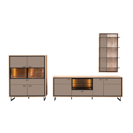 Comoda Bar 4 Usi Si 1 Sertar Sonata Clay 105 Cm-01