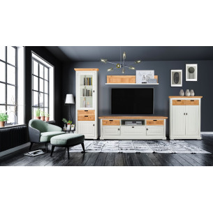 Set Living Tivoli Furniruit Alb Si Natur