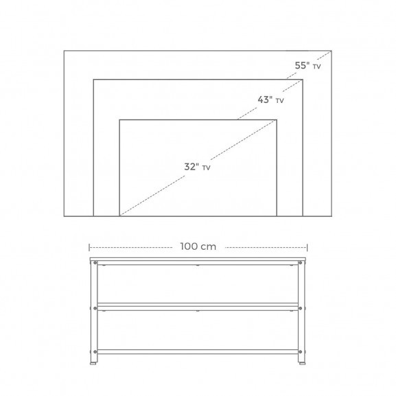 Stand TV Vintage 1000 x 400