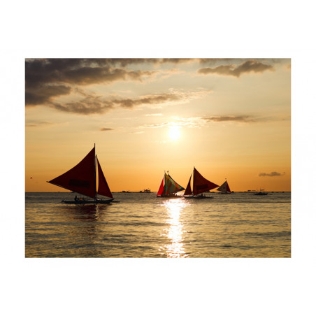 Fototapet Sailing Boats Sunset-01