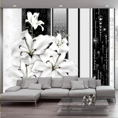 Fototapet Crying Lilies In White-01