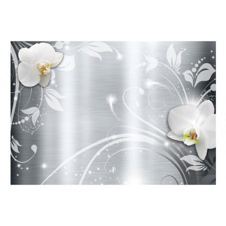 Fototapet Orchids On Steel-01