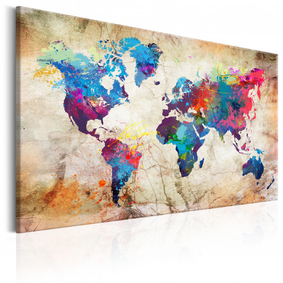 Tablou World Map: Urban Style