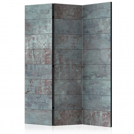 Paravan Turquoise Concrete [Room Dividers] 135 cm x 172 cm-01