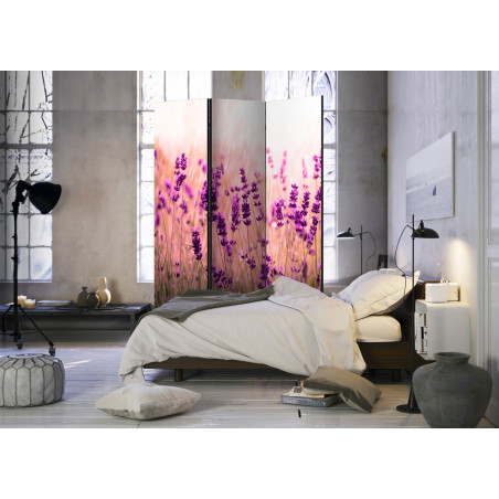 Paravan Lavender In The Rain [Room Dividers] 135 cm x 172 cm-01