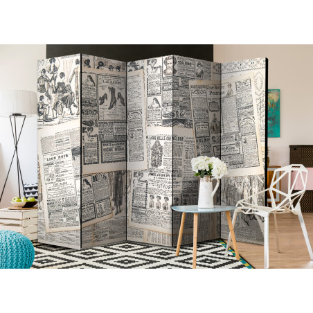 Paravan Vintage Newspapers Ii [Room Dividers] 225 cm x 172 cm-01