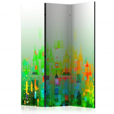 Paravan Abstract City [Room Dividers] 135 cm x 172 cm-01