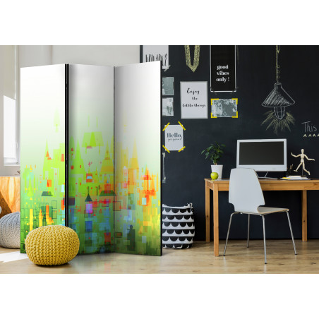 Paravan Abstract City [Room Dividers] 135 cm x 172 cm-01