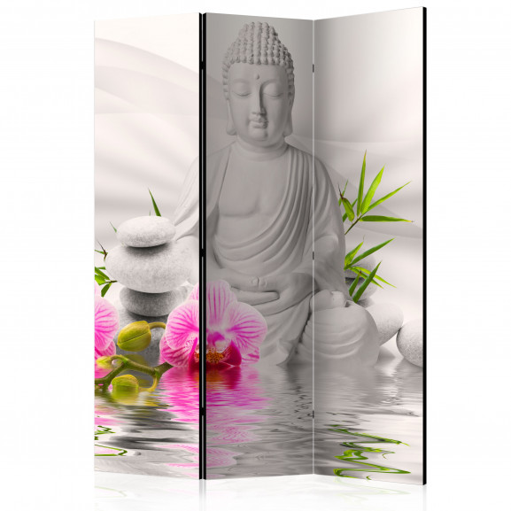 Paravan Buddha And Orchids [Room Dividers] 135 cm x 172 cm