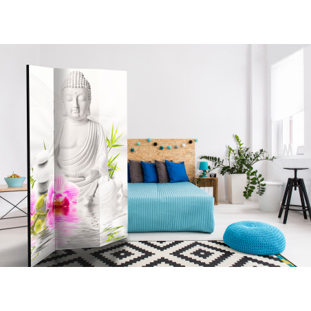 Paravan Buddha And Orchids [Room Dividers] 135 cm x 172 cm-01