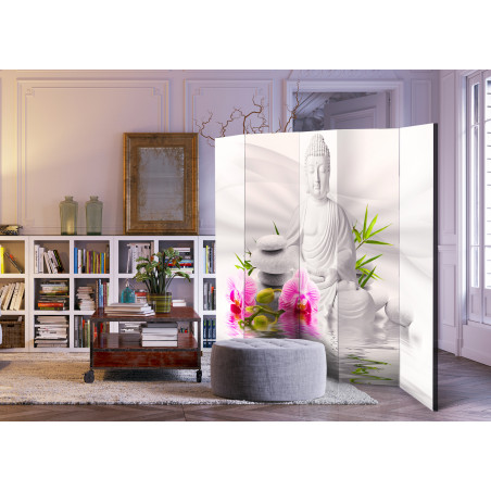 Paravan Buddha And Orchids Ii [Room Dividers] 225 cm x 172 cm-01