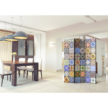 Paravan Colorful Mosaic [Room Dividers] 135 cm x 172 cm-01