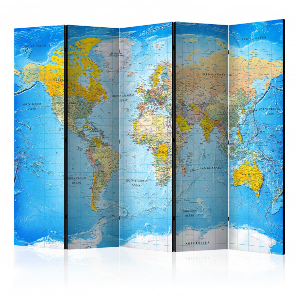 Paravan World Classic Map [Room Dividers] 225 cm x 172 cm