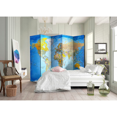 Paravan World Classic Map [Room Dividers] 225 cm x 172 cm-01