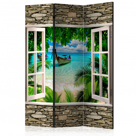 Paravan Tropical Beach [Room Dividers] 135 cm x 172 cm