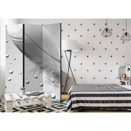 Paravan White Feather [Room Dividers] 135 cm x 172 cm-01