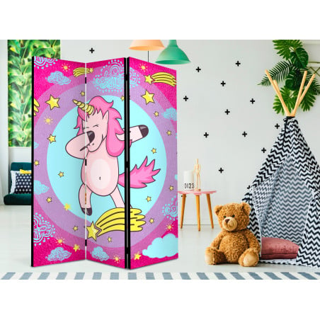 Paravan Dancing Unicorn [Room Dividers] 135 cm x 172 cm-01