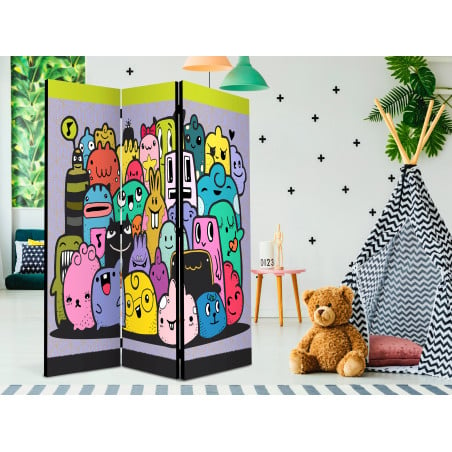 Paravan Monsters From 3Rd C Grade [Room Dividers] 135 cm x 172 cm-01