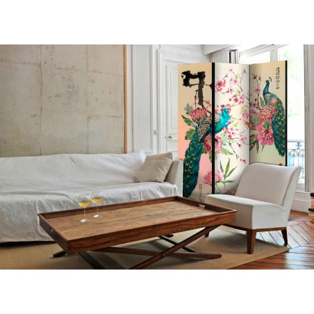 Paravan Peacock Love [Room Dividers] 135 cm x 172 cm-01