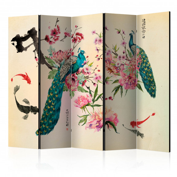 Paravan Peacock Love Ii [Room Dividers] 225 cm x 172 cm