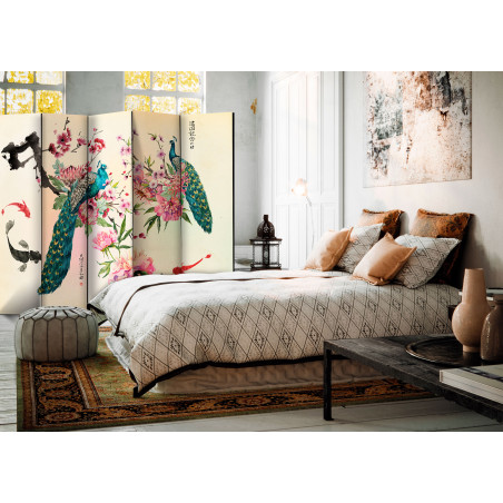 Paravan Peacock Love Ii [Room Dividers] 225 cm x 172 cm-01