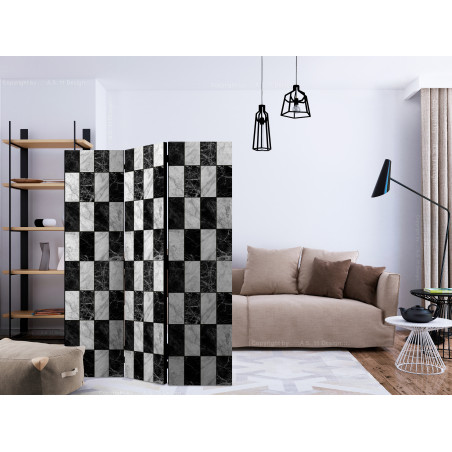 Paravan Checker [Room Dividers] 135 cm x 172 cm-01