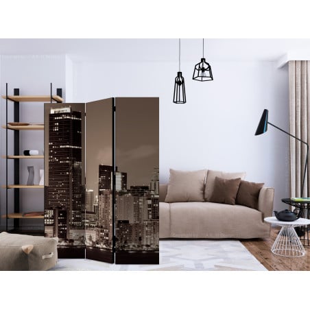 Paravan Miami In Sepia [Room Dividers] 135 cm x 172 cm-01