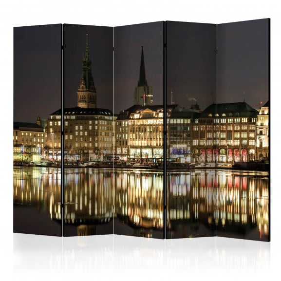 Paravan Night In Hamburg Ii [Room Dividers] 225 cm x 172 cm