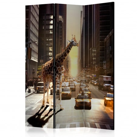 Paravan Giraffe In The Big City [Room Dividers] 135 cm x 172 cm-01