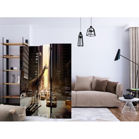 Paravan Giraffe In The Big City [Room Dividers] 135 cm x 172 cm-01