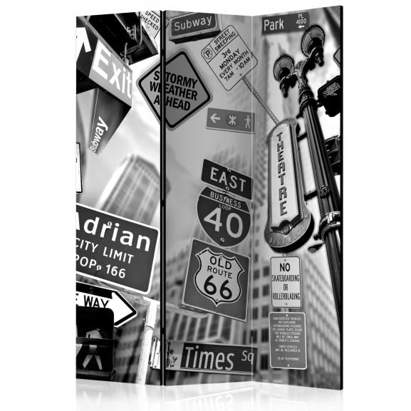 Paravan Roads To Manhattan [Room Dividers] 135 cm x 172 cm