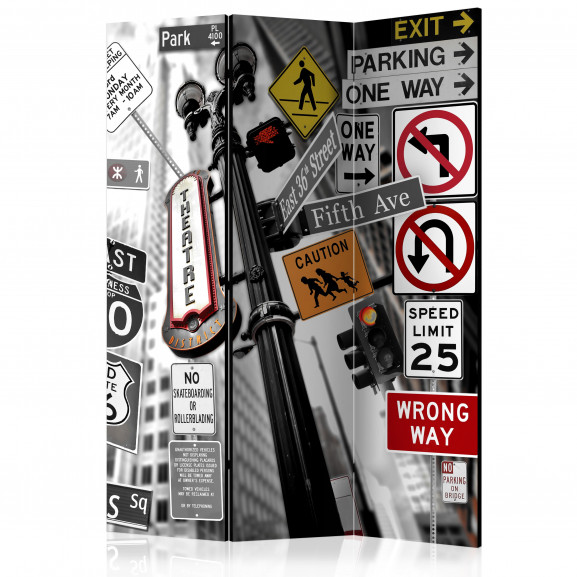 Paravan New York Signs [Room Dividers] 135 cm x 172 cm