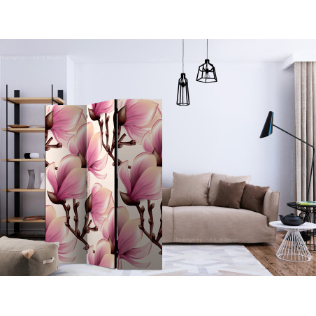 Paravan Blooming Magnolias [Room Dividers] 135 cm x 172 cm-01