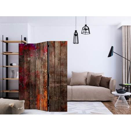 Paravan Stained Wood [Room Dividers] 135 cm x 172 cm-01