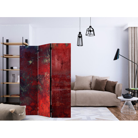 Paravan Red Concrete [Room Dividers] 135 cm x 172 cm-01