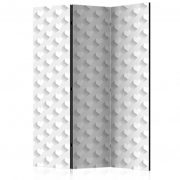 Paravan Grey Hearts [Room Dividers] 135 cm x 172 cm