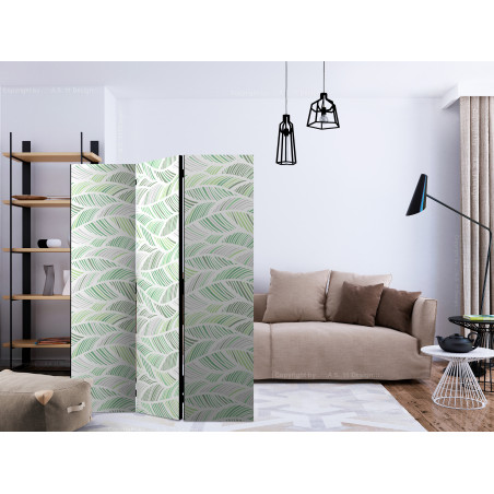 Paravan Green Waves [Room Dividers] 135 cm x 172 cm-01