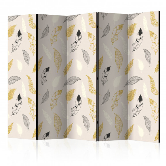 Paravan Golden Feathers Ii [Room Dividers] 225 cm x 172 cm