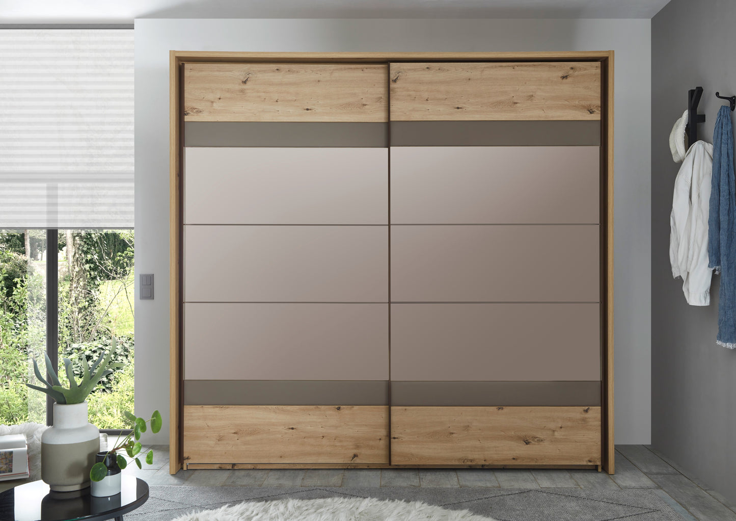 Dulap Cu Rama Prestige Stejar Natur, 225.1 Cm